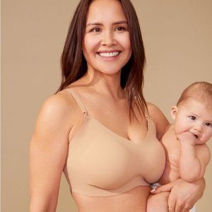 NWT Knix Leakproof Nursing Bra in Beige. Sz: 7+